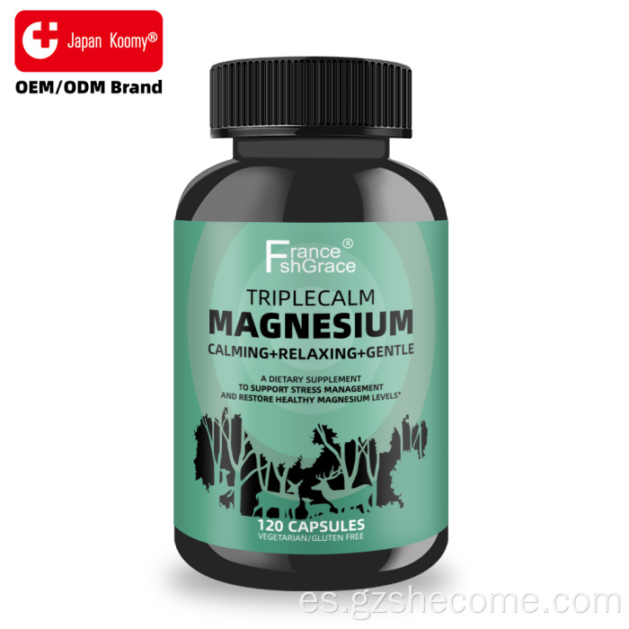 Shecome Triple Calm Cápsulas de magnesio Soporte muscular para dormir